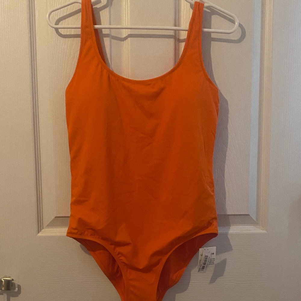 Amazon Essentials Orange One-Piece Swimsuit